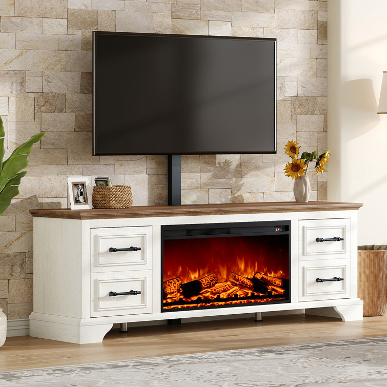 August Grove® 70" Farmhouse Fireplace TV Stand With Mount & Reviews ...